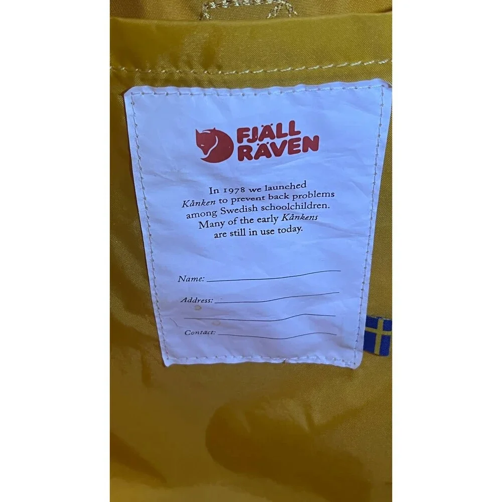 Classic Warm Yellow Fjallraven Kanken